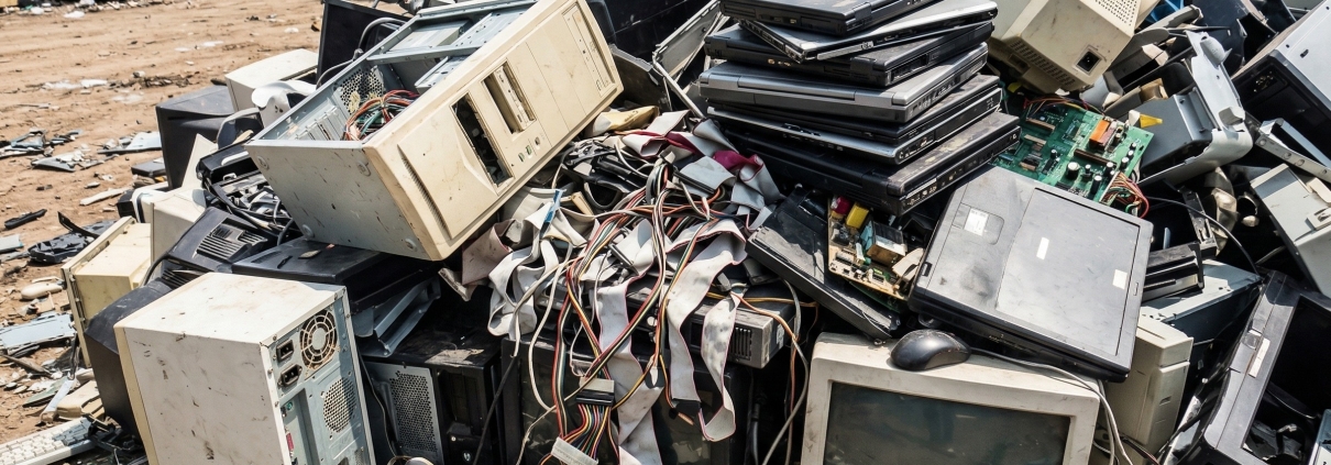 old technology disposed that includes IT equipment and hardware
