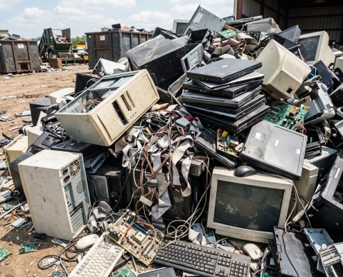 old technology disposed that includes IT equipment and hardware