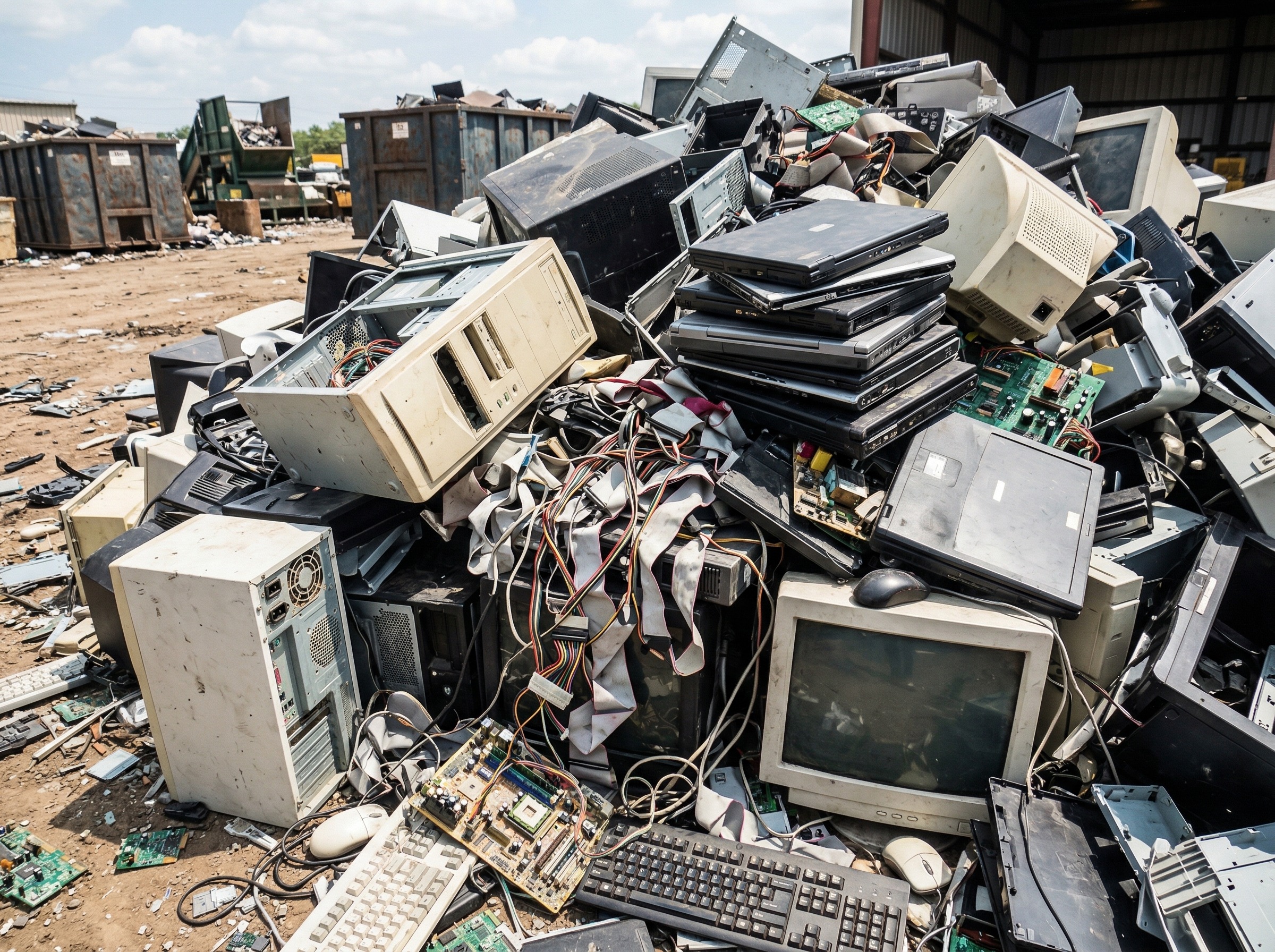 old technology disposed that includes IT equipment and hardware