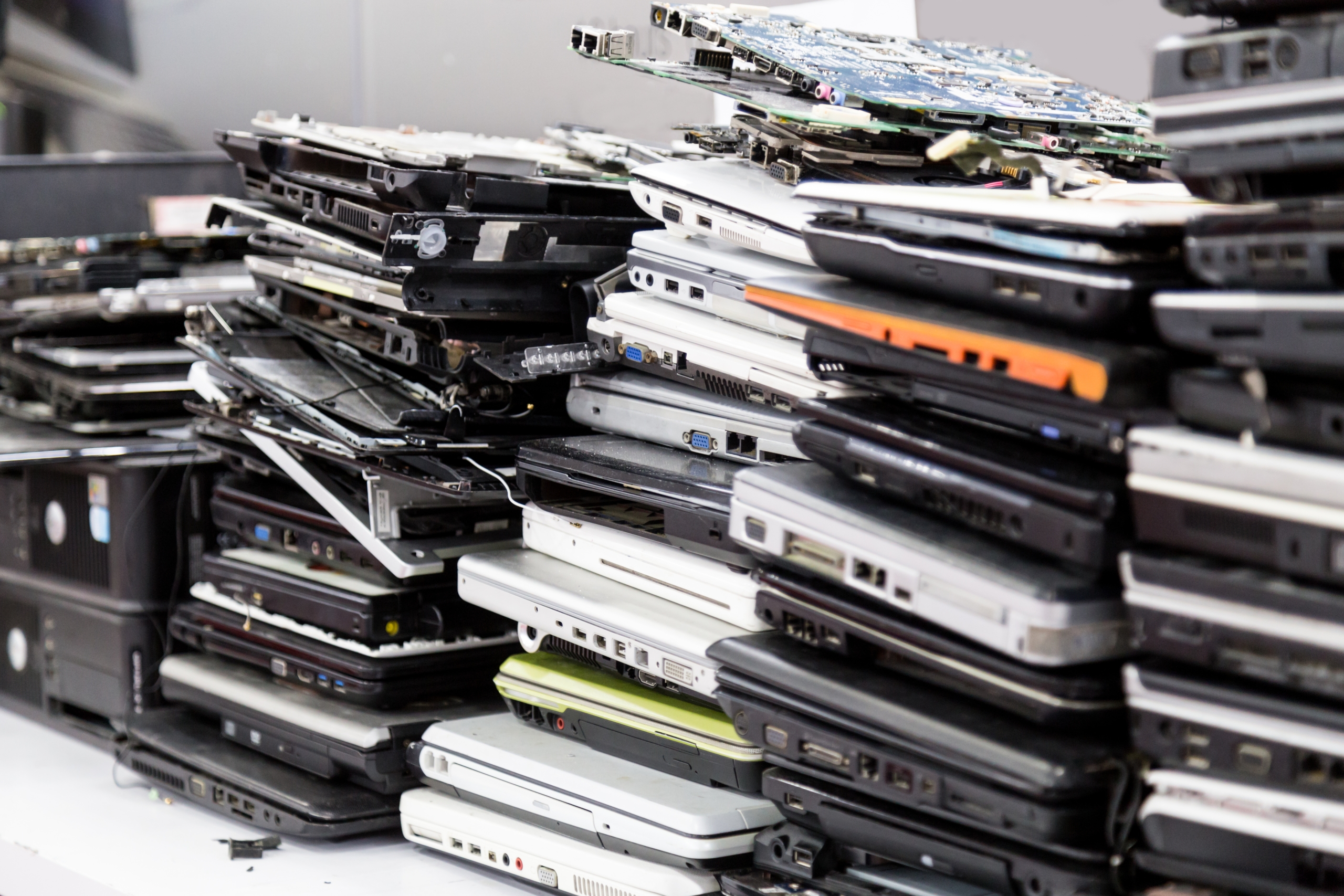old machines and decommissioned IT hardware considered as e-waste