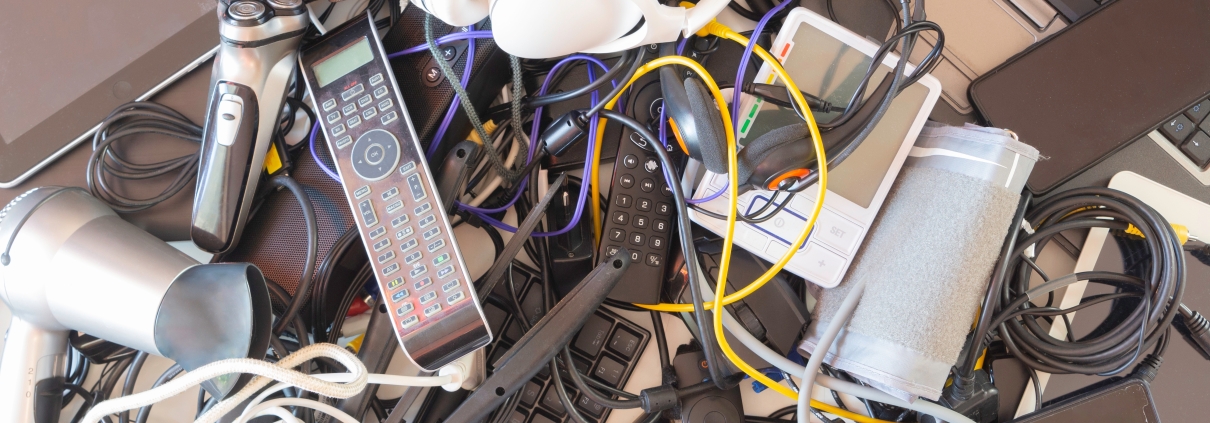 Old,Computers,,Digital,Tablets,,Mobile,Phones,,Many